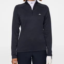 J.Lindeberg Tröjor Dam-Steffi Quarter Zip Mid Layer Navy-Melange