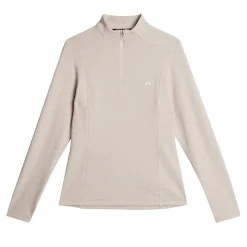 J.Lindeberg Tröjor Dam-Steffi Quarter Zip Mid Layer Beige-Melange