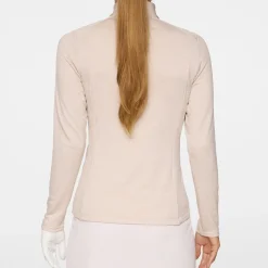 J.Lindeberg Tröjor Dam-Steffi Quarter Zip Mid Layer Beige-Melange
