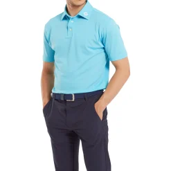 FootJoy Pikétröjor Herr-Stretch Pique Solid Riviera Blue