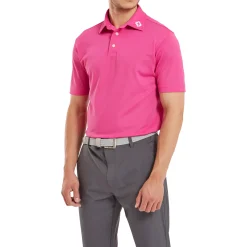 FootJoy Pikétröjor Herr-Stretch Pique Solid Rosa Hot Pink