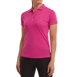 FootJoy Pikétröjor Dam-Stretch Pique Solid Rosa Rosa (Hot Pink)