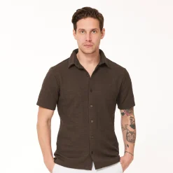 Func Factory Pikétröjor Herr-Structure Brown (507)