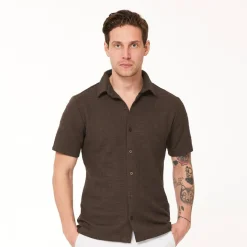 Func Factory Pikétröjor Herr-Structure Brown (507)