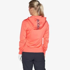 Bogeys & Birdies Tröjor Dam-Tech Hood FZ Röd Coral