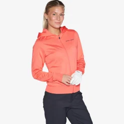 Bogeys & Birdies Tröjor Dam-Tech Hood FZ Röd Coral
