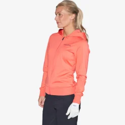 Bogeys & Birdies Tröjor Dam-Tech Hood FZ Röd Coral