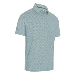 Callaway Pikétröjor Herr-Textured Chev Printed Polo Aquifer