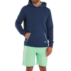 FootJoy Tröjor Herr-Textured Knit Hoodie Blå Navy