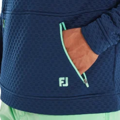 FootJoy Tröjor Herr-Textured Knit Hoodie Blå Navy