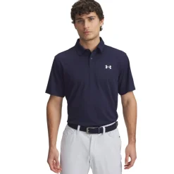 Under Armour Pikétröjor Herr-T2G Pique Polo Blå Navy (Midnight 410)