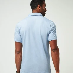 Travis Mathew Pikétröjor Herr-The Zinna Heather-Light-Blue