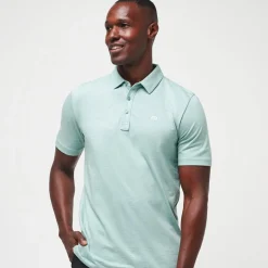Travis Mathew Pikétröjor Herr-The Zinna Heather-Beryl-Green