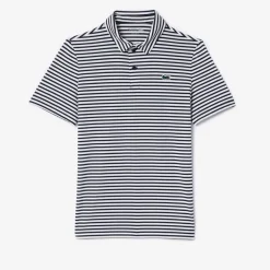 Lacoste Pikétröjor Herr-Thin Stripe Blå Vit Navy/White (525)