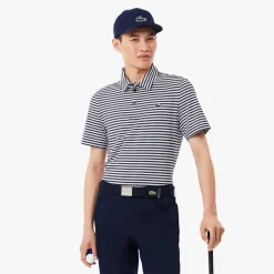 Lacoste Pikétröjor Herr-Thin Stripe Blå Vit Navy/White (525)