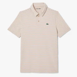 Lacoste Pikétröjor Herr-Thin Stripe Vit Viennese/White (7RY)