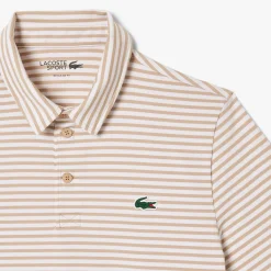Lacoste Pikétröjor Herr-Thin Stripe Vit Viennese/White (7RY)