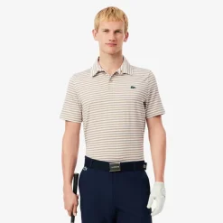 Lacoste Pikétröjor Herr-Thin Stripe Vit Viennese/White (7RY)