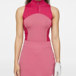 J.Lindeberg Pikétröjor Dam-Tiana Sleeveless Top Rose-Wine