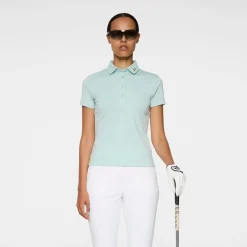 J.Lindeberg Pikétröjor Dam-Tour Tech Polo Ltd Blue-Haze