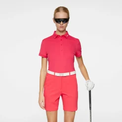 J.Lindeberg Pikétröjor Dam-Tour Tech Polo Röd Azalea