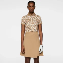 J.Lindeberg Pikétröjor Dam-Tour Tech Print Polo Tour-Tiger-Tigers-Eye-M