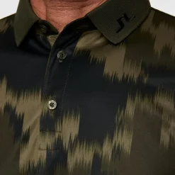 J.Lindeberg Pikétröjor Herr-Tour Tech Print Polo Warp-Forest-L