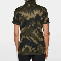 J.Lindeberg Pikétröjor Herr-Tour Tech Print Polo Warp-Forest-L