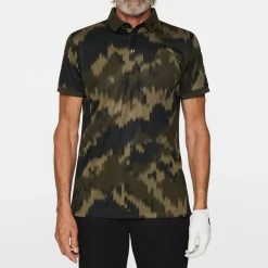 J.Lindeberg Pikétröjor Herr-Tour Tech Print Polo Warp-Forest-L