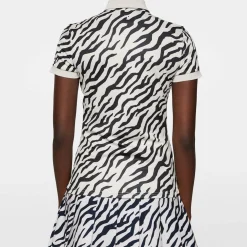 J.Lindeberg Pikétröjor Dam-Tour Tech Print Polo Tour-Tiger-Moonbeam-M