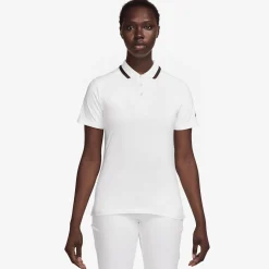 Nike Pikétröjor Dam-Tour W Uv Dri-Fit Short- White-Black-Black