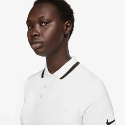 Nike Pikétröjor Dam-Tour W Uv Dri-Fit Short- White-Black-Black