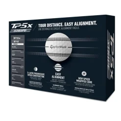 TaylorMade Tourbollar-TP5X Stripe White-Stripe