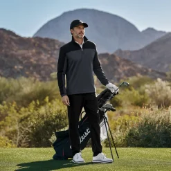 FootJoy Tröjor Herr-Ts Hybrid Midlayer Black - Charcoal