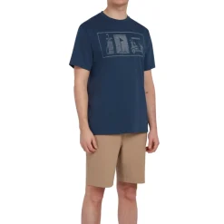 PGA Tour Pikétröjor Herr-T-Shirt Graphic Crew: Blå Navy (413)