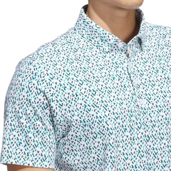 Adidas Pikétröjor Herr-Ultimateimate365 Micro Argyle Polo Shirt White-Purtea