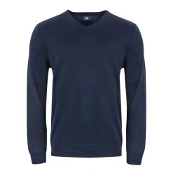 Cutter & Buck Tröjor Herr-Vernon V-Neck Merino Blå Navy (580)