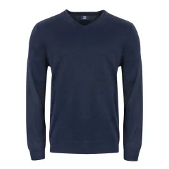 Cutter & Buck Tröjor Herr-Vernon V-Neck Merino Blå Navy (580)