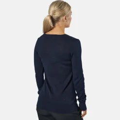 Cutter & Buck Tröjor Dam-Vernon V-Neck Merino Blå Navy (580)