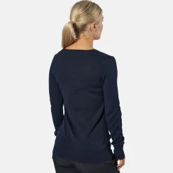 Cutter & Buck Tröjor Dam-Vernon V-Neck Merino Blå Navy (580)