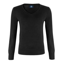 Cutter & Buck Tröjor Dam-Vernon V-Neck Merino Svart Svart (99)