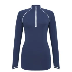 Original Penguin Tröjor Dam-Veronica 1/4 Zip Blå Navy (417 BlackIris)