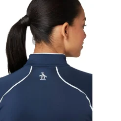 Original Penguin Tröjor Dam-Veronica 1/4 Zip Blå Navy (417 BlackIris)