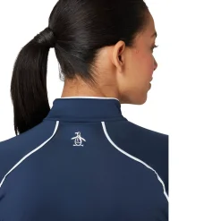 Original Penguin Tröjor Dam-Veronica 1/4 Zip Blå Navy (417 BlackIris)