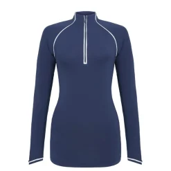 Original Penguin Tröjor Dam-Veronica 1/4 Zip Blå Navy (417 BlackIris)
