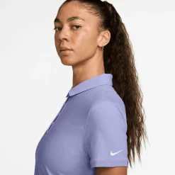 Nike Pikétröjor Dam-Victory W Dri-Fit Short- Lilac Ice-White