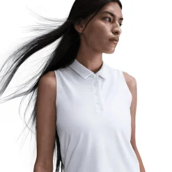 Nike Pikétröjor Dam-Victory W Dri-Fit Sleeve Vit White-Black