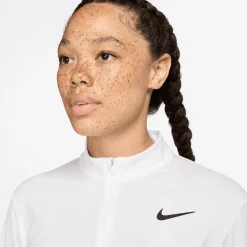 Nike Tröjor Dam-Victory W Dri-Fit Uv 1/2 Vit White-Black