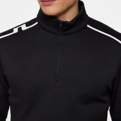 J.Lindeberg Tröjor Herr-Vinnie Quarter Zip Mid Layer Svart Black