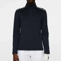 J.Lindeberg Tröjor Herr-Vinnie Quarter Zip Mid Layer Blå JL Navy